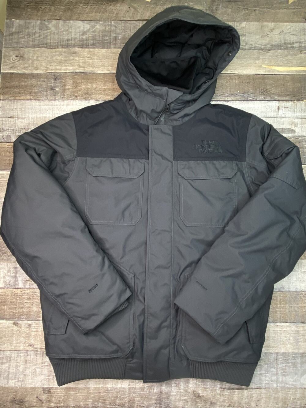 The North Face Men’s L 550 Down Gotham III Puffer Insulated Dryvent Jacket Gray